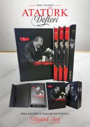Özel Tasarım Kutulu Atatürk Defteri ve Kalem