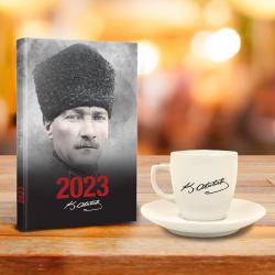 Atatürk Hediye Seti - Tekli Atatürk İmza Fincan - Komutan