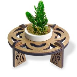 Beton Saksılı Circle Desenli Stand Model 3 HK1638