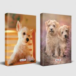 Köpek Temalı Defter Seti Beyaz İkili ve Pamuk Şeker