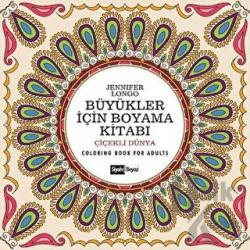 Büyükler İçin Boyama Kitabı - Çiçekli Dünya