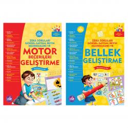 Çocuklar İçin Zeka Oyunları 2 Kitap Bir Arada 3 Zeka Soruları Görsel - Sayısal Beyin Egzersizleri