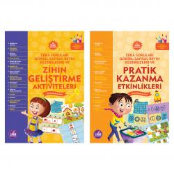 Çocuklar İçin Zeka Oyunları 2 Kitap Bir Arada 4 Zeka Soruları Görsel - Sayısal Beyin Egzersizleri