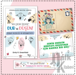 Çocuklarda Psikolojik Destek Serisi Çocuklar İçin Psikolojik Destek Serisi - Çocuklarda Dikkat Eksikliği ve Hiperaktivite - Kartpostal ve Ayraç Dur ve Düşün!