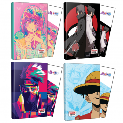 Dörtlü Icecream-Sasuke-Itachi-Naruto-Luffy Defter ve Ayraç