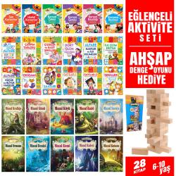 Eğlenceli Aktivite Seti - 28 Kitap ve Ahşap Denge Oyunu