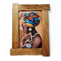 3D İnci Küpeli Ahşap Tablo HK0001