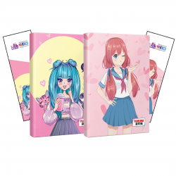 İkili Catgirl-Flying Kisses Defter ve Ayraç
