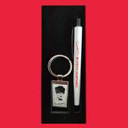 İkili Cumhuriyet Fazilettir Kalem Seti - Tükenmez Kalem ve Anahtarlık