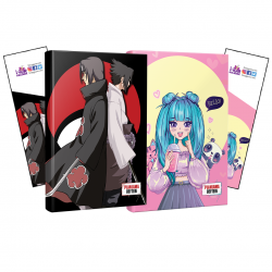 İkili Sasuke-Itachi-Catgirl Defter ve Ayraç