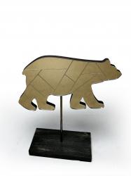 Ayaklı Gümüş Rengi Aynalı Ayı HK0274