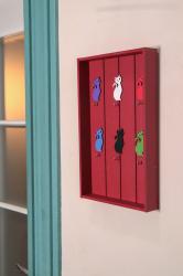 Kedi Figürlü 6'Lı Anahtarlık Kutusu, Kırmızı HK0957-0011