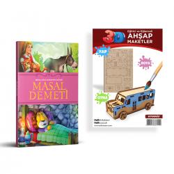 Masallarla Karakter Eğitimi Masal Demeti + Otobüs Ahşap Boyama