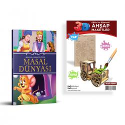 Masallarla Karakter Eğitimi Masal Dünyası + Klasik Araba Ahşap Boyama