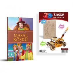 Masallarla Karakter Eğitimi Masal Köşkü + Bal Kabağı Araba Ahşap Boyama