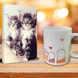 Maviş Kediler Ajanda Sevimli Patiler Kupa Seti