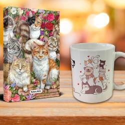 Meraklı Kediler Ajanda Mutlu Kediler Kupa Seti