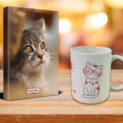 Minik Kedi Ajanda Sevimli Kedi Kupa Seti