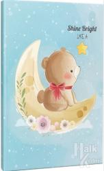 Moon Teddy Çizgili Okul Defteri