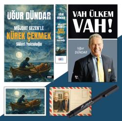 Müjdat Gezenle Kürek Çekmek - Ayraç - Kartpostal  ve Vah Ülkem Vah - Atatürk İmza Baskılı Kalem