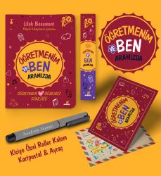 Öğretmenim ve Ben Aramızda Ayraç Kartpostal Kalem - Gri