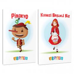 Pinokyo ve Kırmızı Başlıklı Kız 2'li 64 Sayfa 13,5x19,5 Okul Defteri Seti