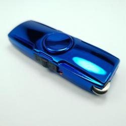 Premium Stres Çarklı Çakmak - İkili Jet Alevi - Rüzgara Dayanıklı Mavi