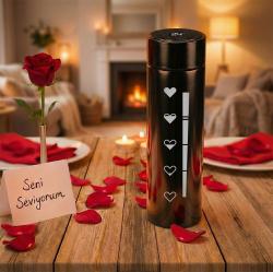 Sevgililer Gününe Özel - Love Dereceli Termos