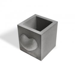 Tombul Kalpli Kare Beton Saksı HK1506