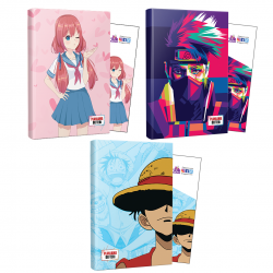 Üçlü Flying Kisses-Naruto-Luffy Defter ve Ayraç