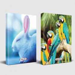 Sevimli Hayvanlar Defter Uykucu Tavşan ve Papağan Ailesi