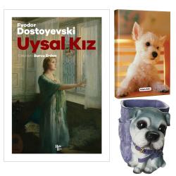 Uysal Kız - Fyodor Dostoyevski ve Dekoratif Köpek Kalemlik - Pamuk Şeker Planlama Defteri