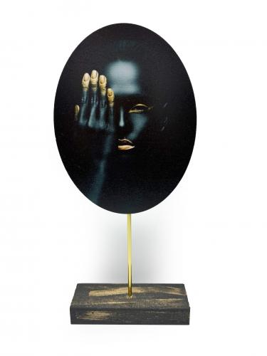 Zenci Kadın Ayaklı Oval Tablo 3 - Halkkitabevi