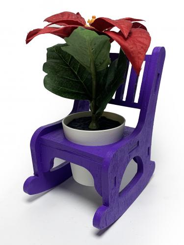 Lora Sallanan Sandalyeli Çiçeklik, Mor - Halkkitabevi