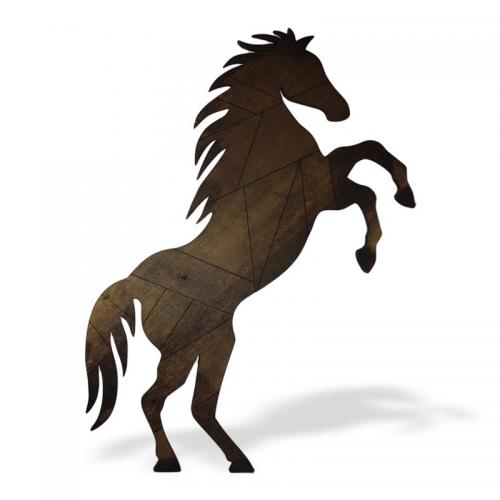 Ahşap Duvar Süsü Şaha Kalkmış At