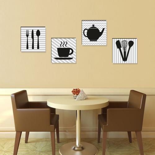 4'lü Ahşap Mutfak Tablosu