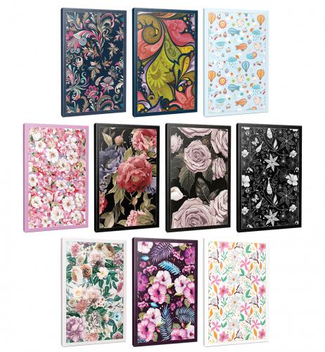 10lu Çiçek Temalı Çizgili Okul Defteri Seti - 64 Sayfa - Halkkitabevi