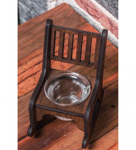 Lora Sallanan Sandalye T-Lıght Cam Mumluk