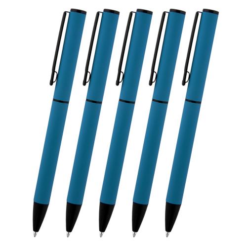 Beşli Metal Tükenmez Kalem Rubber Gövde - Akdeniz 1023-T