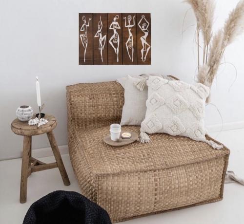 Afrikalı 5'li Dansçı Kadınlar Tablosu - Halkkitabevi