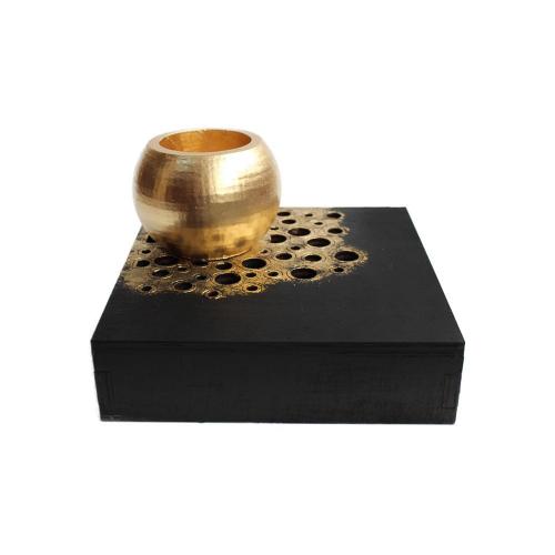 Class Concrete 1- Ahşap Ayak Küre Beton Saksı - Halkkitabevi