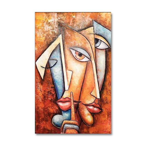 Vera İkiz Yüzler Baskılı Ahşap Tablo - Halkkitabevi