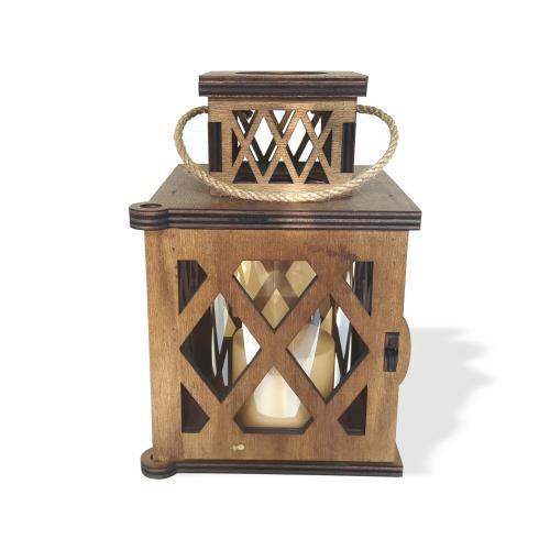 Athena Ahşap Fener, Küçük Boy - Halkkitabevi