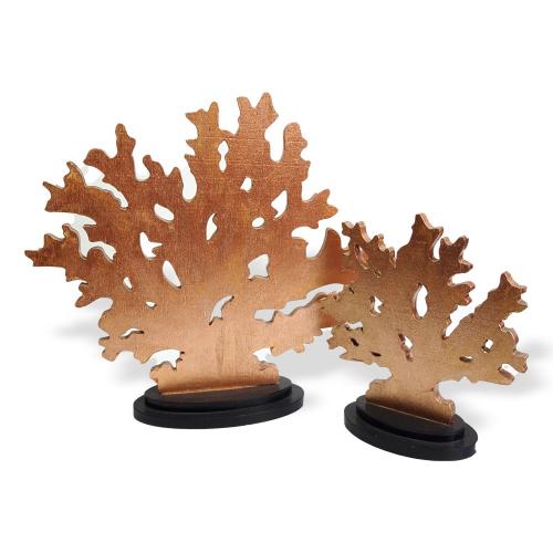 Dekoratif Ahşap Mercan, Bakır Renk