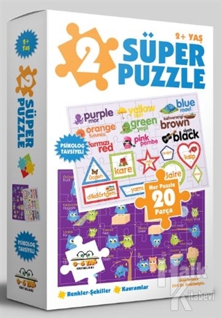 2 Süper Puzzle - Renkler ve Şekiller 2+ Yaş