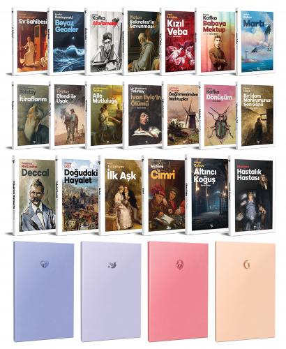20 Dünya Klasiği ve Pastel 64 Sayfa Çizgisiz Defter Seti - Halkkita