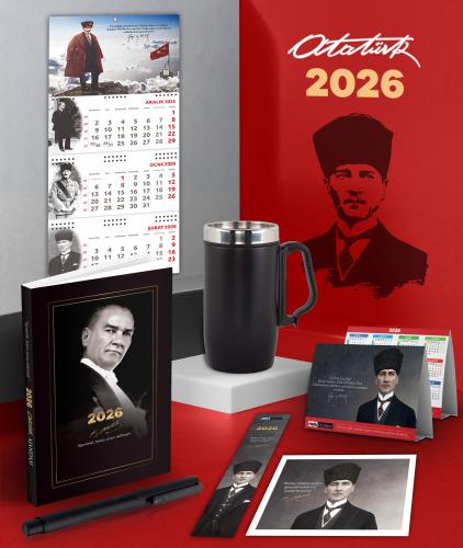 2026 Atatürk Gazi Paşa Ajanda - Sakarya Duvar Takvimi - Masa Takvimi -