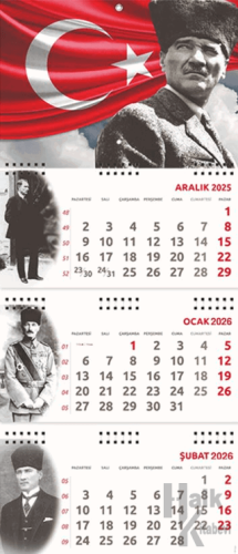 2026 Atatürk Gemici Duvar Takvimi - Ayyıldız