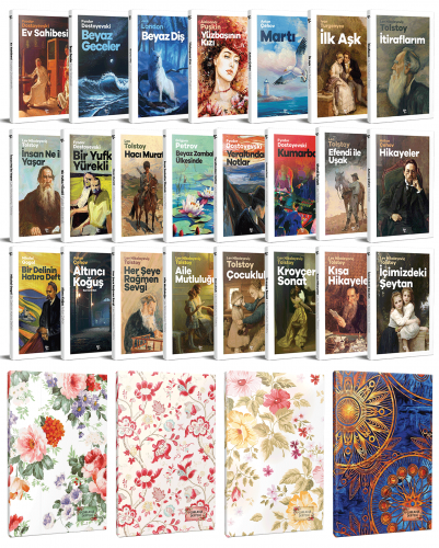 23 Dünya Klasiği ve Çiçekli Planlama Defteri Seti -1 - Halkkitabevi