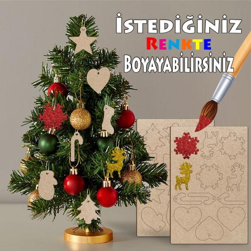 2D Boyanabilir Yılbaşı Süsleri